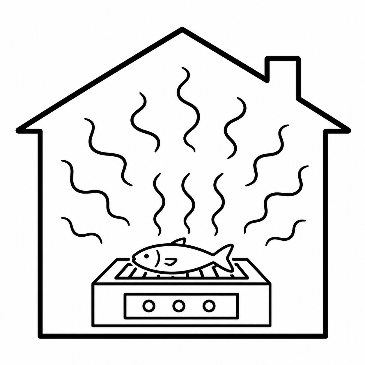 部屋に匂いが残る